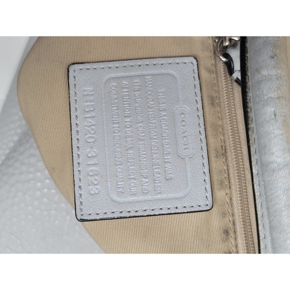 Coach BLEECKER PEBBLED LEATHER SULLIVAN HOBO (COACH F31623) SILVER/SOAPSTONE - Picture 11 of 14